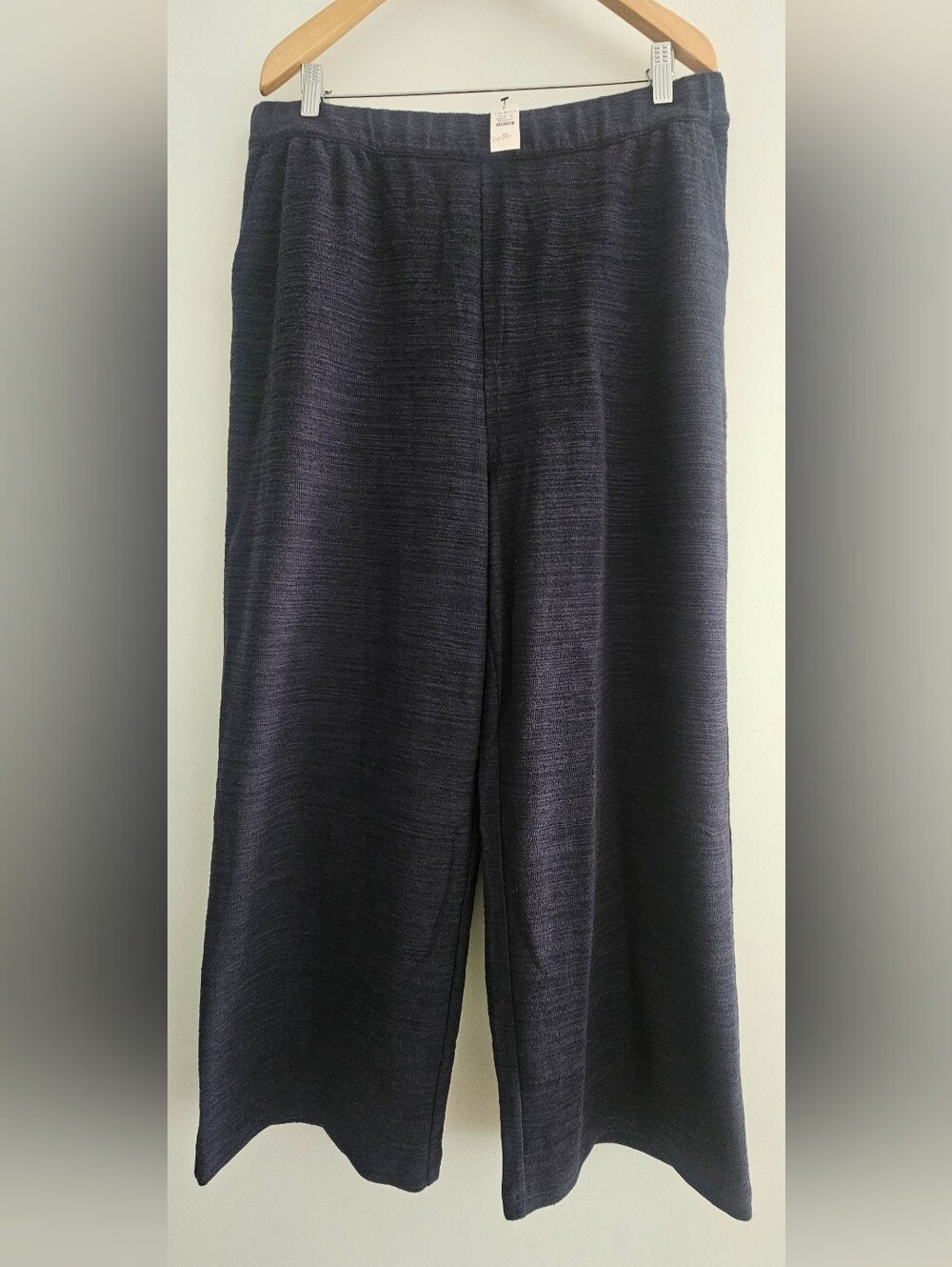 Talbots Navy Straight Leg Jacquard Pants Size XL NWT